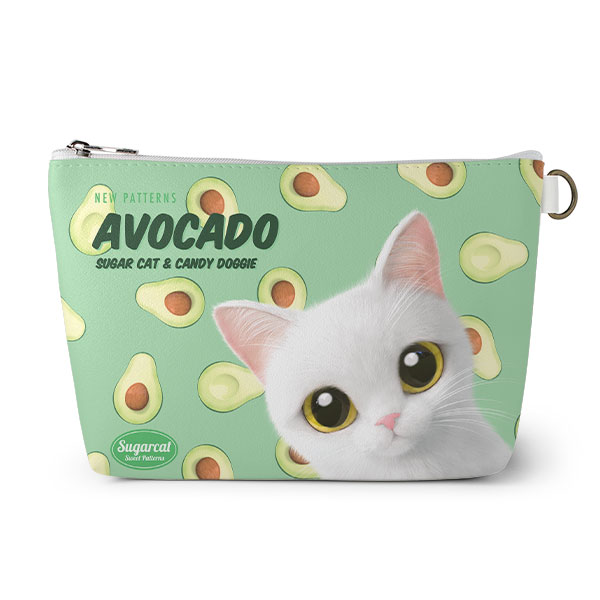 Danchu’s Avocado New Patterns Leather Pouch (Triangle)