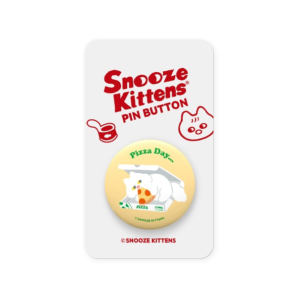 Snooze Kittens® Pepperoni Pizzabox Pin Button