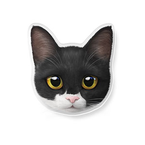 Byeol the Tuxedo Cat Face Acrylic Tok