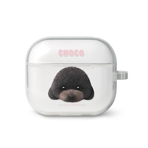 Choco the Black Poodle Face AirPods 3 TPU Case