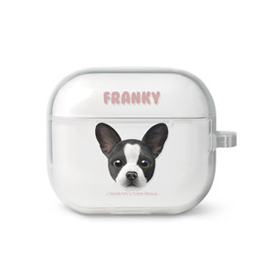 Franky the French Bulldog Face AirPods 3 TPU Case