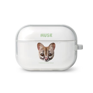 Musk the Genet Cat Face AirPod Pro TPU Case