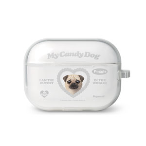 Puggie the Pug Dog MyHeart AirPod Pro TPU Case