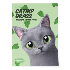 Pinggu’s Catnip Grass New Patterns Art Poster
