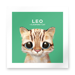 Leo the Leopard cat Art Print
