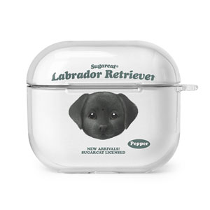 Pepper the Labrador Retriever TypeFace AirPods 3 Clear Hard Case