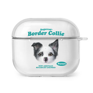 Porori the Border Collie TypeFace AirPods 3 Clear Hard Case