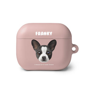 Franky the French Bulldog Face AirPods 3 Hard Case