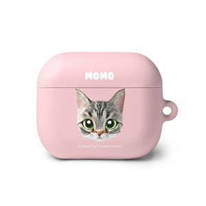 Momo the American shorthair cat Face AirPods 3 Hard Case