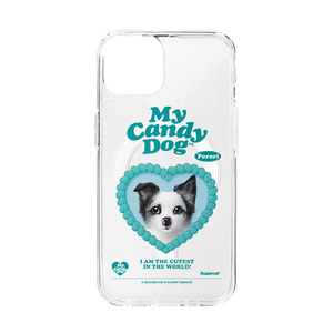 Porori the Border Collie MyHeart Clear Gelhard Case (for MagSafe)