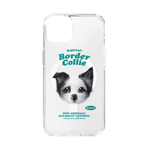 Porori the Border Collie TypeFace Clear Gelhard Case (for MagSafe)