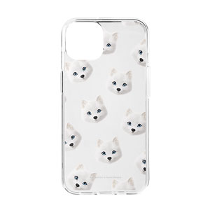 Polly the Arctic Fox Face Patterns Clear Jelly Case