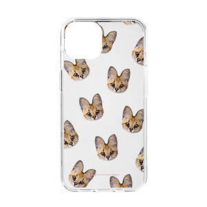 Scarlet the Serval Face Patterns Clear Jelly Case