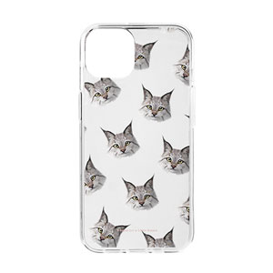 Wendy the Canada Lynx Face Patterns Clear Jelly Case