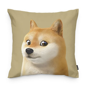 Doge the Shiba Inu (GOLD ver.) Throw Pillow