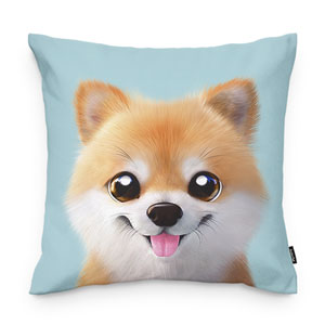 Tan the Pomeranian Throw Pillow