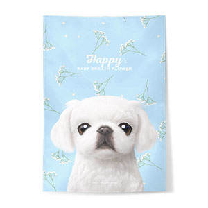 Happy’s Baby Breath Flower Fabric Poster