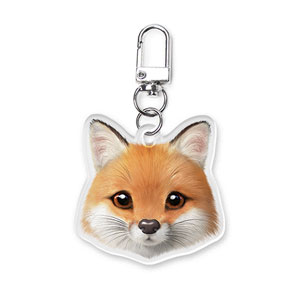 Maple the Red Fox Face Acrylic Keyring