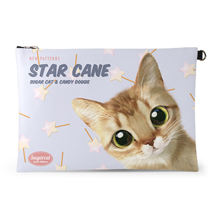 Byeol’s Star Cane New Patterns Leather Clutch (Flat)