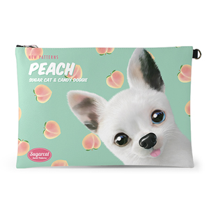 Peaches’s Peach New Patterns Leather Clutch (Flat)