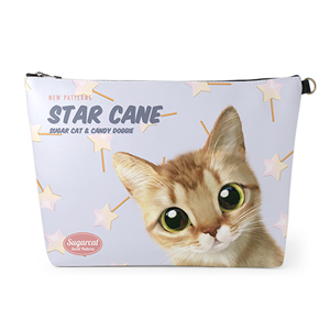 Byeol’s Star Cane New Patterns Leather Clutch (Triangle)