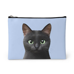 Zoro the Black Cat Leather Pouch (Flat)