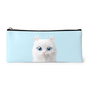 Byiulee the American Curl Leather Pencilcase (Flat)