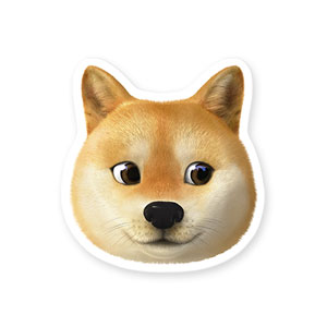 Doge the Shiba Inu Face Deco Sticker