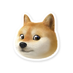 Doge the Shiba Inu (GOLD ver.) Face Deco Sticker