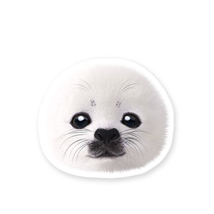 Juju the Harp Seal Face Deco Sticker
