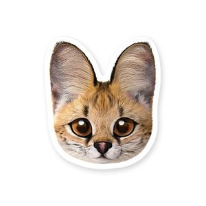 Scarlet the Serval Face Deco Sticker