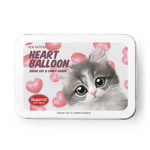 Dan the Kitten’s Heart Balloon New Patterns Tin Case MINI