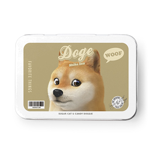 Doge the Shiba Inu (GOLD ver.) Retro Tin Case MINI