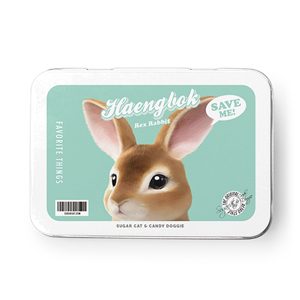 Haengbok the Rex Rabbit Retro Tin Case MINI