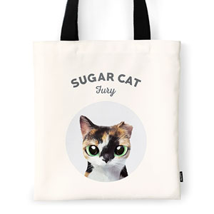 Fury the Stray cat Ivory Tote Bag