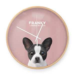 Franky the French Bulldog Birch Wall Clock