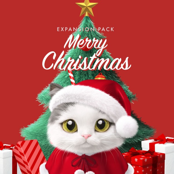 Sugar Cat &amp; Candy Doggie® Portrait : Christmas Costume