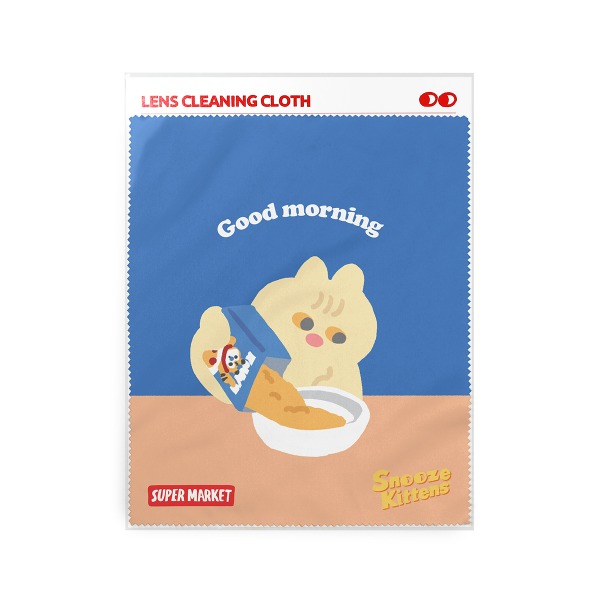 Snooze Kittens® Supermarket Mayu Cereal Microfiber Lens Cloth