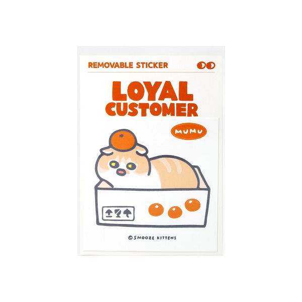 Snooze Kittens® Loyal Customer MUMU Removable Sticker