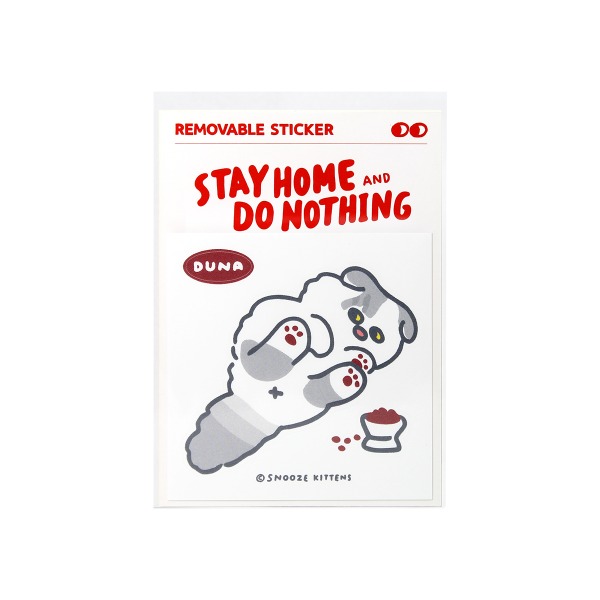 Snooze Kittens® Stay Home Do Nothing Removable Sticker