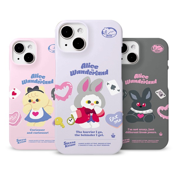 Snooze Kittens® Alice in Wonerland Hard Case 4 types