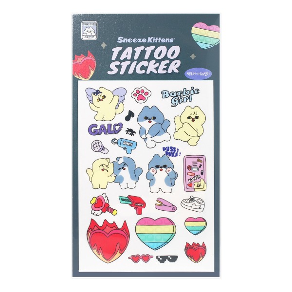 Snooze Kittens® Tiktoker Mayu&amp;Lily Tattoo Sticker