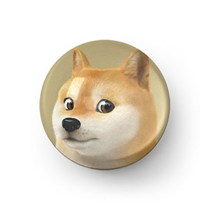 Doge the Shiba Inu (GOLD ver.) Acrylic Dome Tok