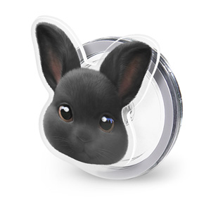 Black Jack the Rabbit Face Acrylic Magnet Tok (for MagSafe)