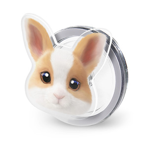 Luna the Dutch Rabbit Face Acrylic Magnet Tok (for MagSafe)