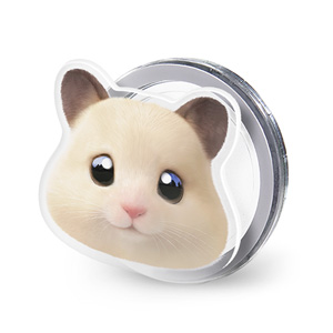 Pudding the Hamster Face Acrylic Magnet Tok (for MagSafe)