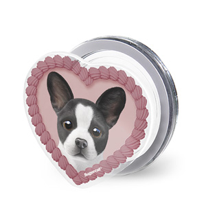 Franky the French Bulldog MyHeart Acrylic Magnet Tok (for MagSafe)