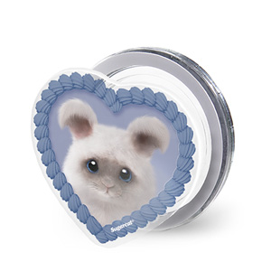 Fluffy the Angora Rabbit MyHeart Acrylic Magnet Tok (for MagSafe)