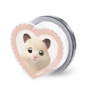 Pudding the Hamster MyHeart Acrylic Magnet Tok (for MagSafe)