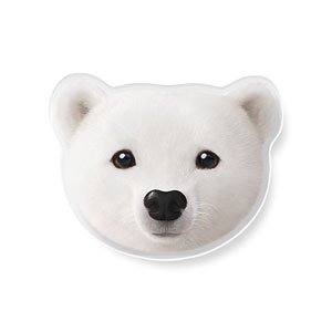 Polar the Polar Bear Face Acrylic Tok